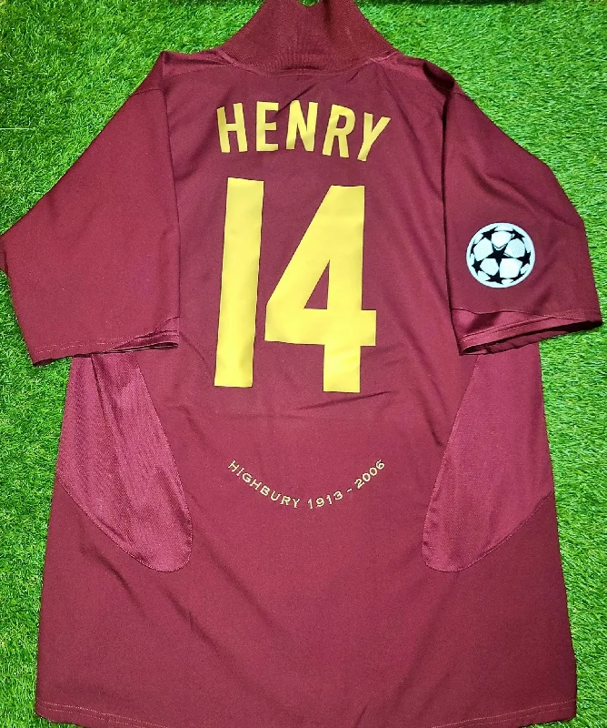 Football Jersey For Mountain Teams-Henry Arsenal 2005 2006 Nike Home HIGHBURY COMMEMORATIVE UEFA Jersey Shirt L SKU# 195578