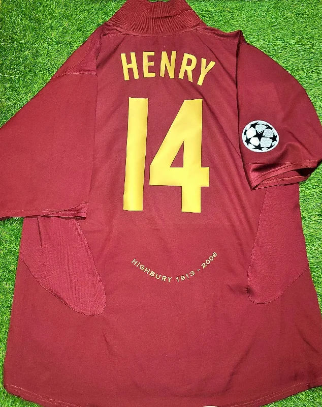 Football Jersey For Safari Style-Henry Arsenal Nike Home 2005 2006 HIGHBURY COMMEMORATIVE UEFA Jersey Shirt XL SKU# 195578