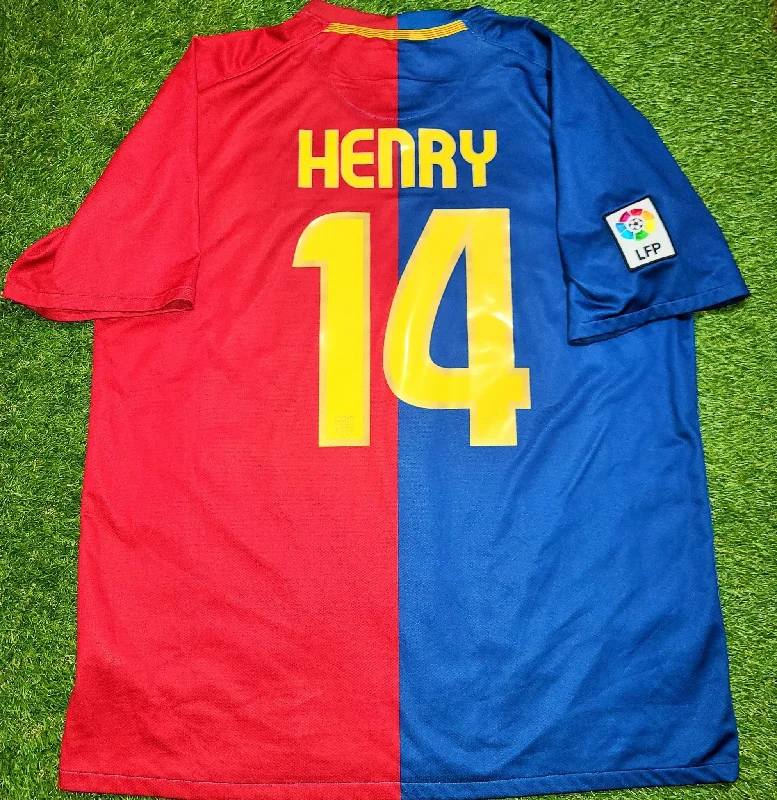 Football Jersey For Losing Seasons-Henry Barcelona TREBLE SEASON 2008 2009 Home Jersey Shirt Maillot XL SKU# 286784-655