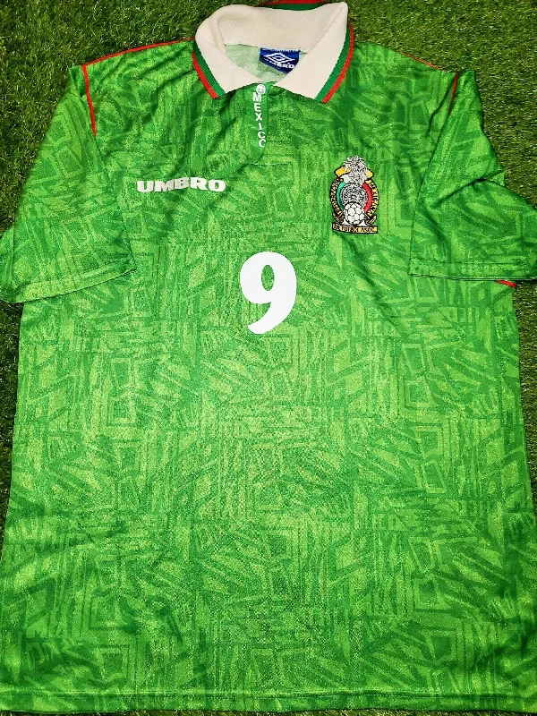 Football Jersey For Swap Meets-Hugo Sanchez Mexico Umbro 1994 WORLD CUP Jersey Shirt Camiseta XL