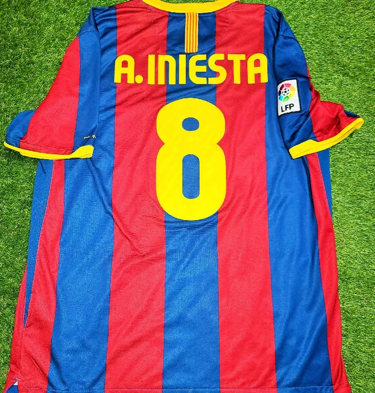 Football Jersey For Garage Sales-Iniesta Barcelona 2010 2011 Home Nike Jersey Shirt Camiseta XL SKU# 382354-486