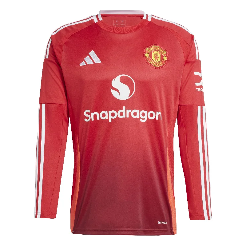 Football Jersey With Graduation Years-Manchester United 24/25 Long Sleeve Home Straight Fit Jersey