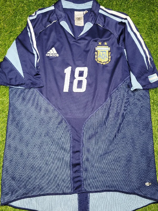 Football Jersey With Camp Memories-Messi Argentina 2004 2005 DEBUT Blue Jersey Shirt Camiseta L SKU# 645785