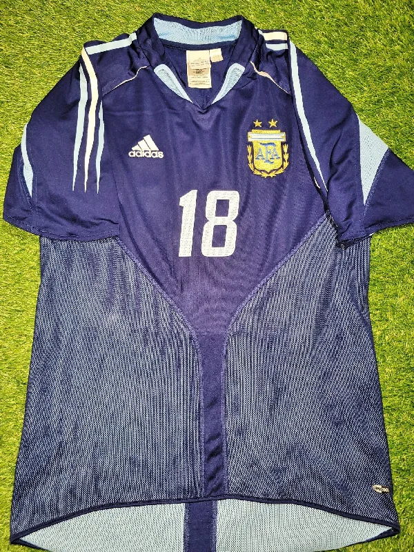 Football Jersey For Aspiring Players-Messi Argentina 2004 2005 DEBUT Away Jersey Shirt Camiseta M SKU# 645785