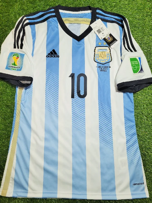 Football Jersey For Classic Games-Messi Argentina 2014 WORLD CUP SEMIFINAL Jersey Shirt Camiseta BNWT M SKU# G74569