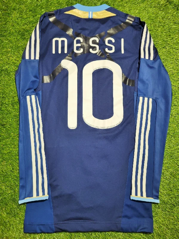 Football Jersey For Glow Games-Messi Argentina COPA AMERICA TECHFIT PLAYER ISSUE 2011 Away Jersey Shirt Camiseta S SKU# V32087