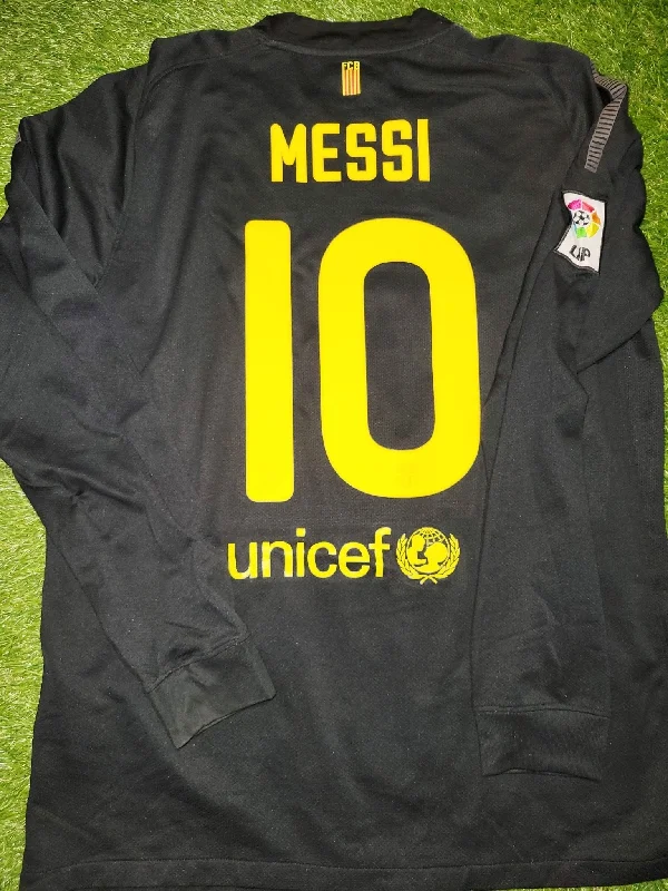 Football Jersey With Ageless Style-Messi Barcelona 2011 2012 Away Long Sleeve Jersey Shirt L SKU# 419881-010