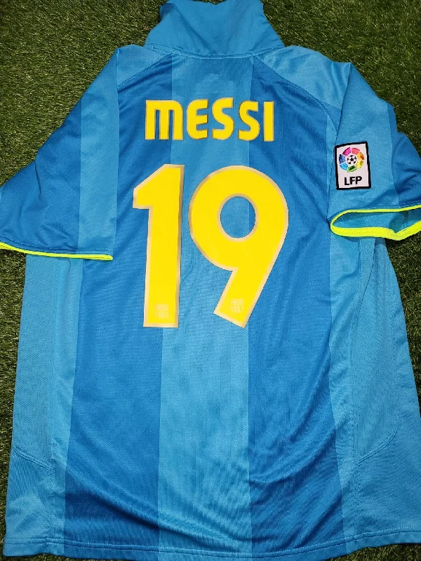 Football Jersey For Throwback Fans-Messi Barcelona Anniversary 2007 2008 Away Soccer Jersey Shirt L SKU# 237743-414