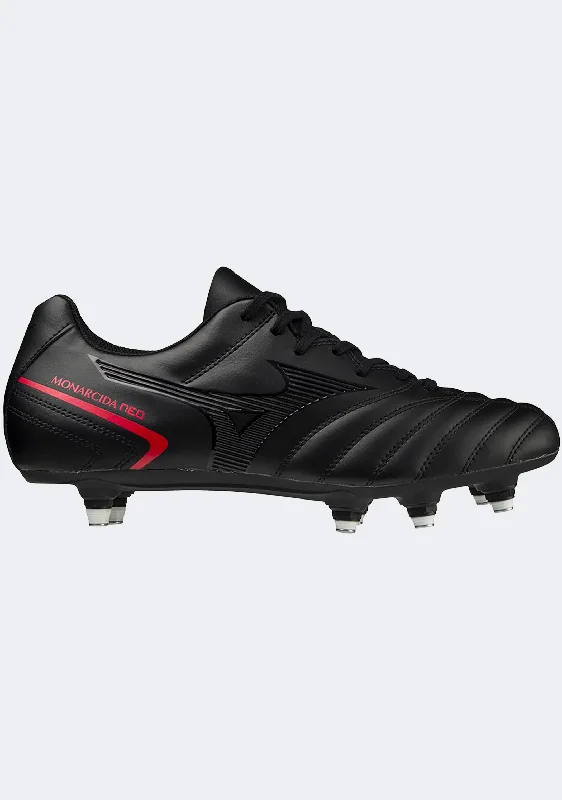 Football Jersey For School Teams-Mizuno Men's Monarcida Neo II Select Boots Black-Red