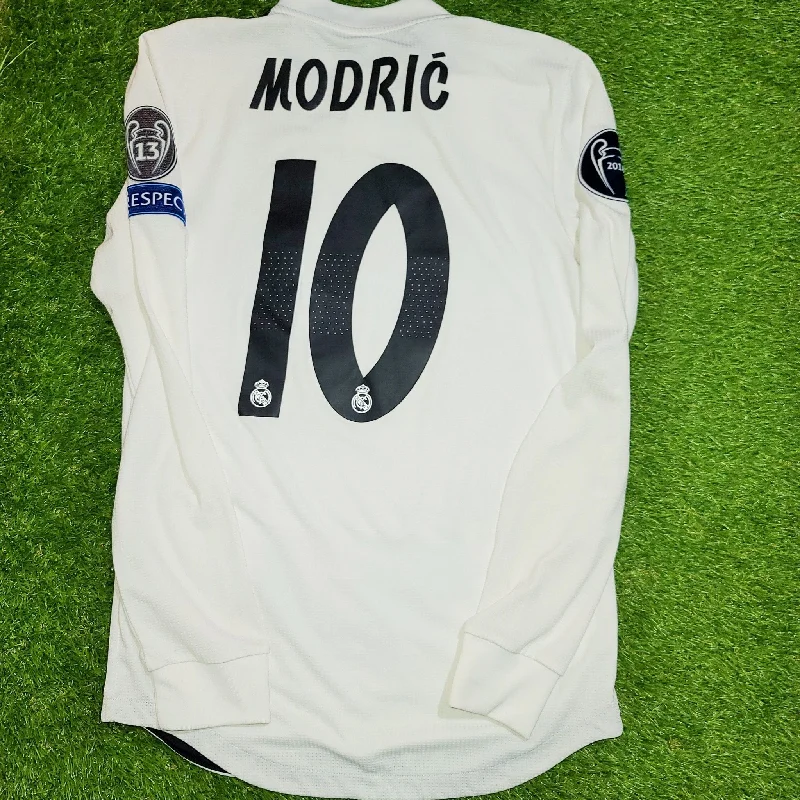 Football Jersey With Bid Wars-Modric Real Madrid 2018 2019 Home UEFA CLIMACHILL PLAYER ISSUE Jersey Shirt S SKU# DQ0869