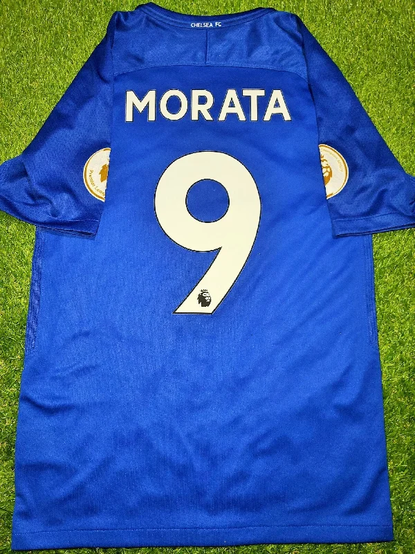 Football Jersey For Summer Clinics-Morata Chelsea 2017 - 2018 Home Jersey Shirt Camiseta S SKU# 905513-496