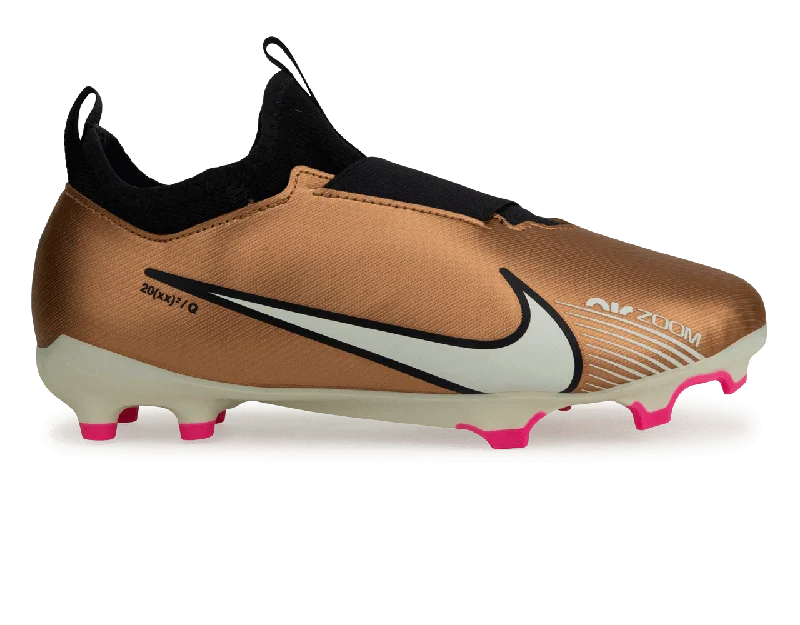 Football Jersey With Odor Control-Nike Kids Zoom Mercurial Vapor 15 Academy FG/MG Metallic Copper