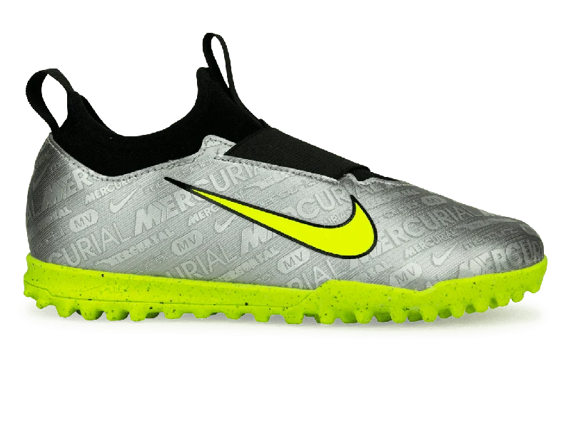 Football Jersey For Top Reviews-Nike Kids Zoom Mercurial Vapor 15 Academy XXV TF Silver/Volt