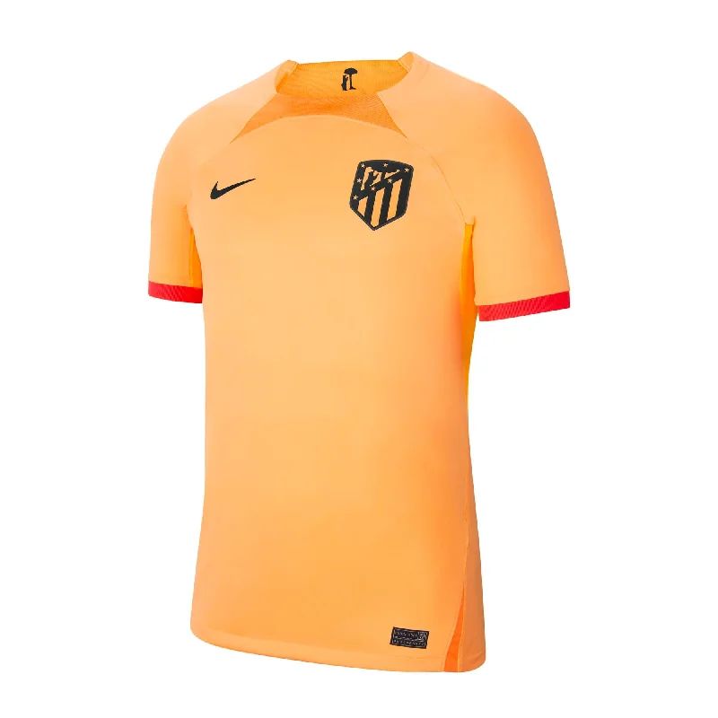 Football Jersey For Hipster Fans-Nike Men's Atletico Madrid 2022/23 Third Jersey Peach Cream/Black