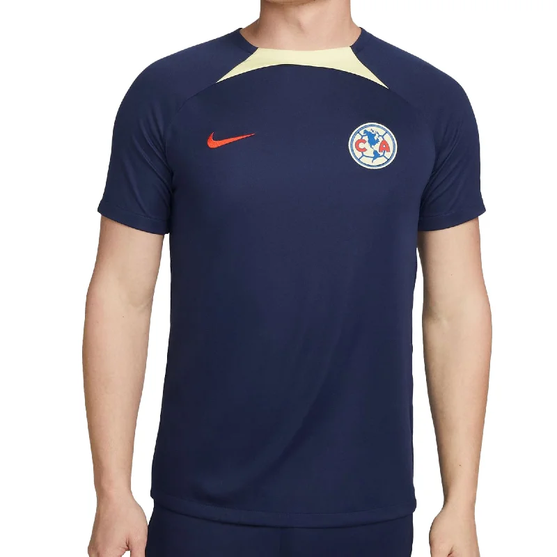 Football Jersey With Baby Designs-Nike Men's Club America 2023/24 Academy Pro Jersey Midnight Navy/Red