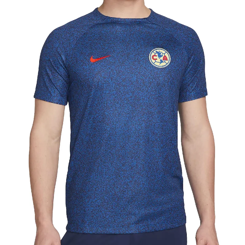 Football Jersey For Middle Schoolers-Nike Men's Club America 2023/24 Pre-Match Jersey Blue/Red