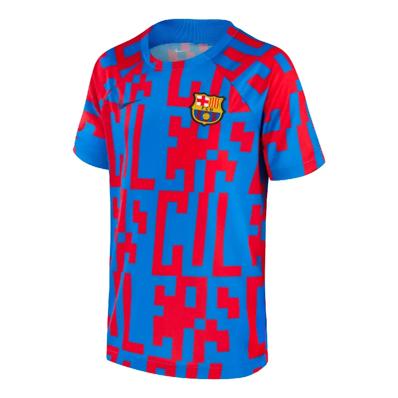 Football Jersey For Fan Edits-Nike Men's FC Barcelona 2022/23 Pre-Match Jersey Signal Blue/Obsidian