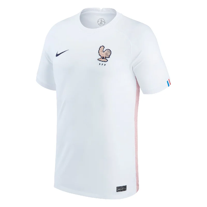 Football Jersey For True Believers-Nike Men's France 2022 Away Jersey White/Blackened Blue