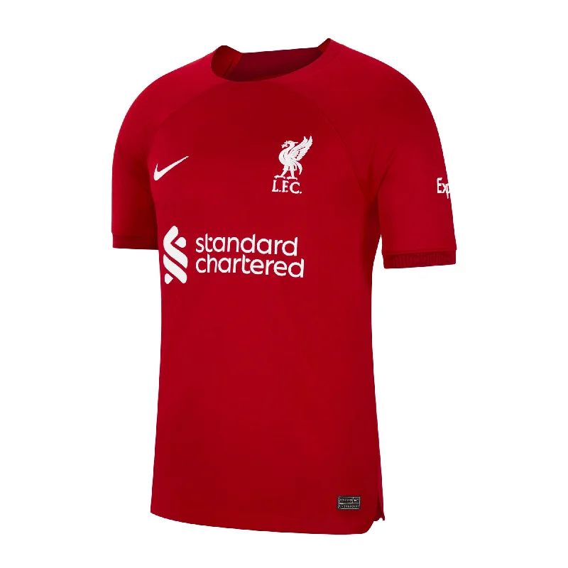 Football Jersey For Bandwagon Fans-Nike Men's Liverpool FC 2022/23 Home Jersey Tough Red/White