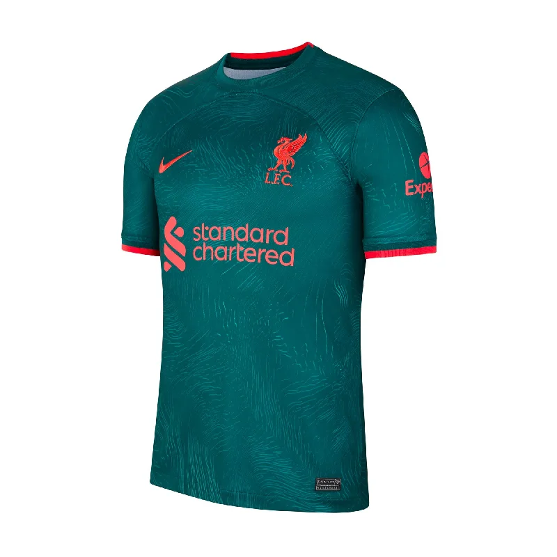 Football Jersey With Fair-Weather Style-Nike Men's Liverpool FC 2022/23 Third Jersey Atomic Teal/Siren Red