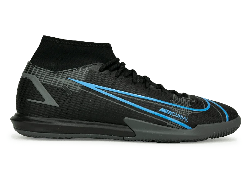 Football Jersey Under 20 Dollars-Nike Men's Mercurial Superfly 8 Academy IC Black/Iron Grey