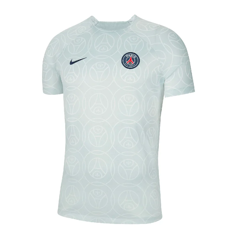 Football Jersey For TikTok Trends-Nike Men's PSG 2022/23 Pre-Match Jersey Aura/Midnight Navy