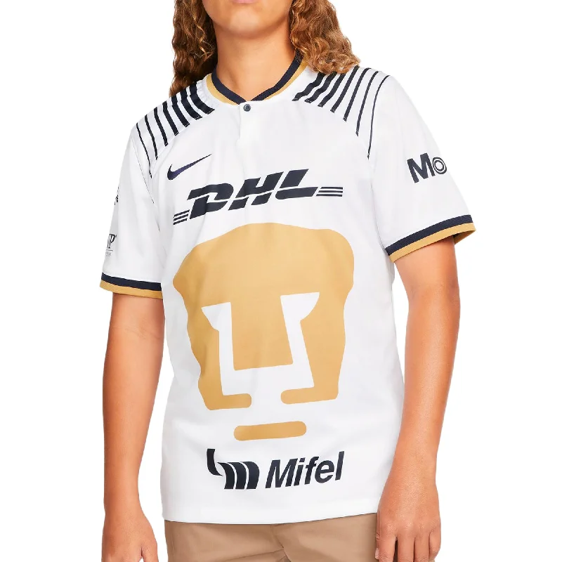 Football Jersey For Streaming Fans-Nike Men's Pumas UNAM 2022/23 Home Jersey White/Obsidian