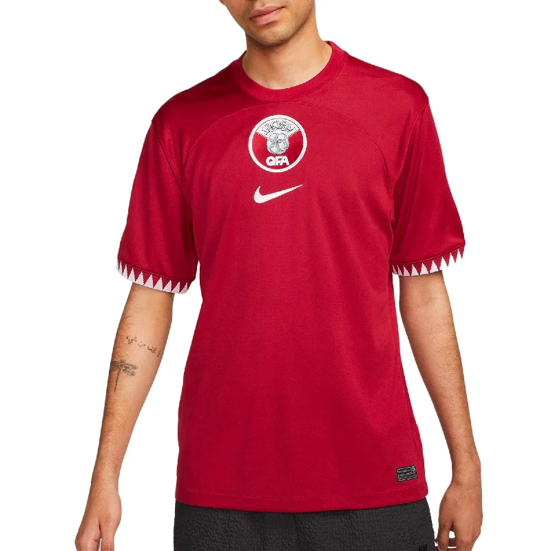 Football Jersey With Animal Themes-Nike Men's Qatar 2022/23 Home Jersey Desert Maroon/White