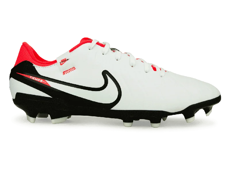 Football Jersey For Collectors-Nike Men's Tiempo Legend 10 Academy FG/MG White/Red