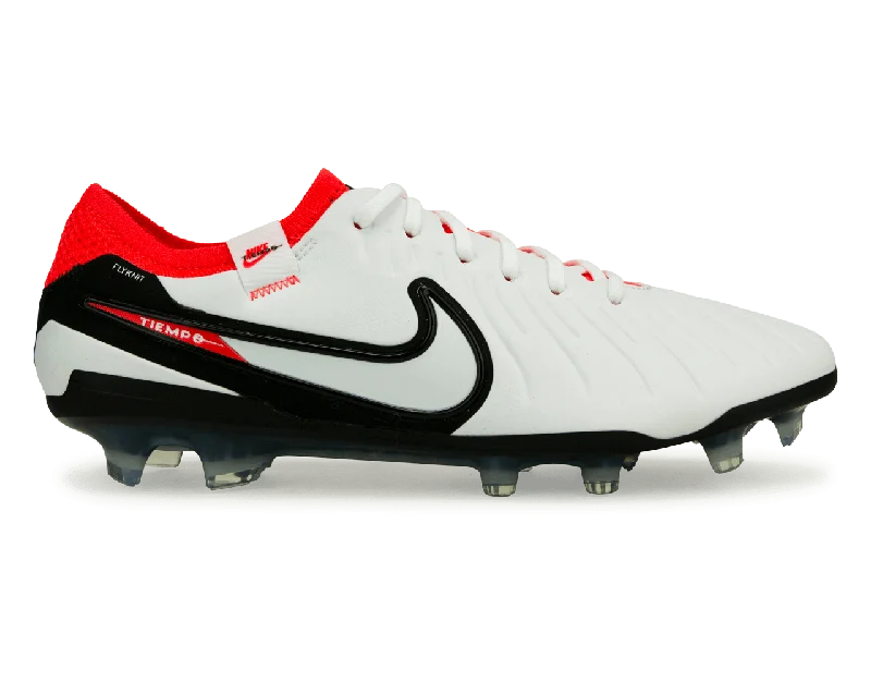 Football Jersey With Moisture-Wicking-Nike Men's Tiempo Legend 10 Elite FG White/Red