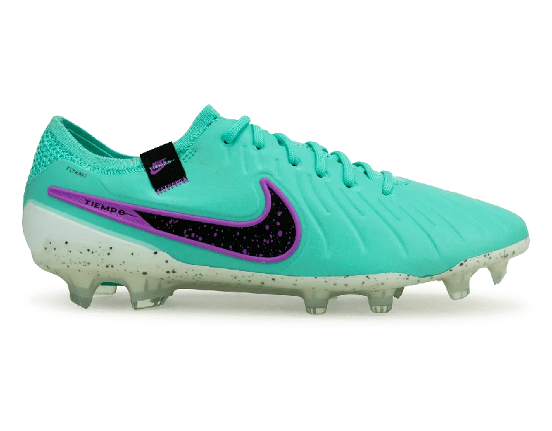 Football Jersey For Spring Matches-Nike Men's Tiempo Legend 10 Elite FG Turquoise/Black/Purple