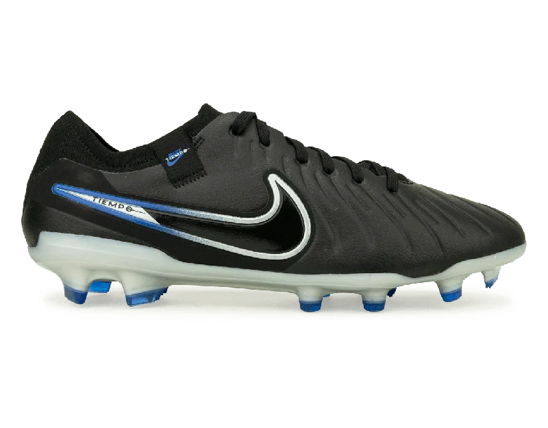 Football Jersey For Official Merch-Nike Men's Tiempo Legend 10 Pro FG Black/Chrome/Royal