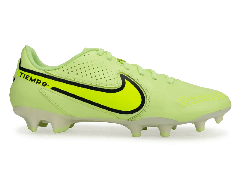 Football Jersey With Social Media Hype-Nike Men's Tiempo Legend 9 Academy FG/MG Volt/White