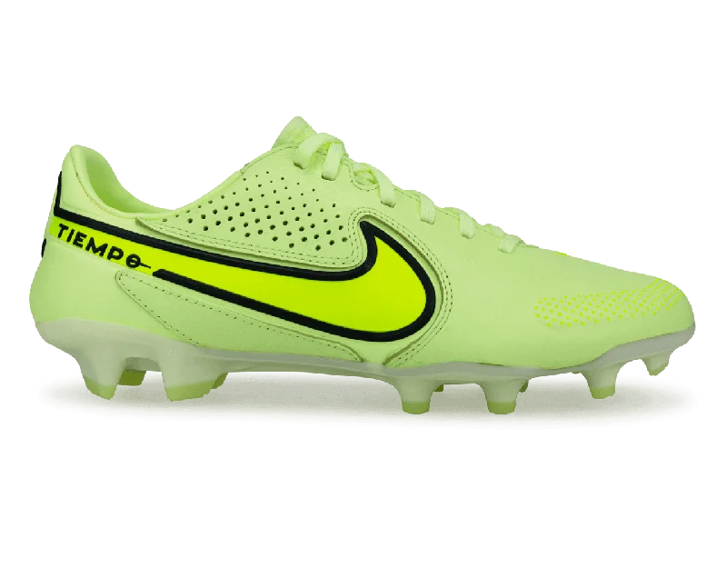 Football Jersey With Fan Favorites-Nike Men's Tiempo Legend 9 Pro FG Volt/White