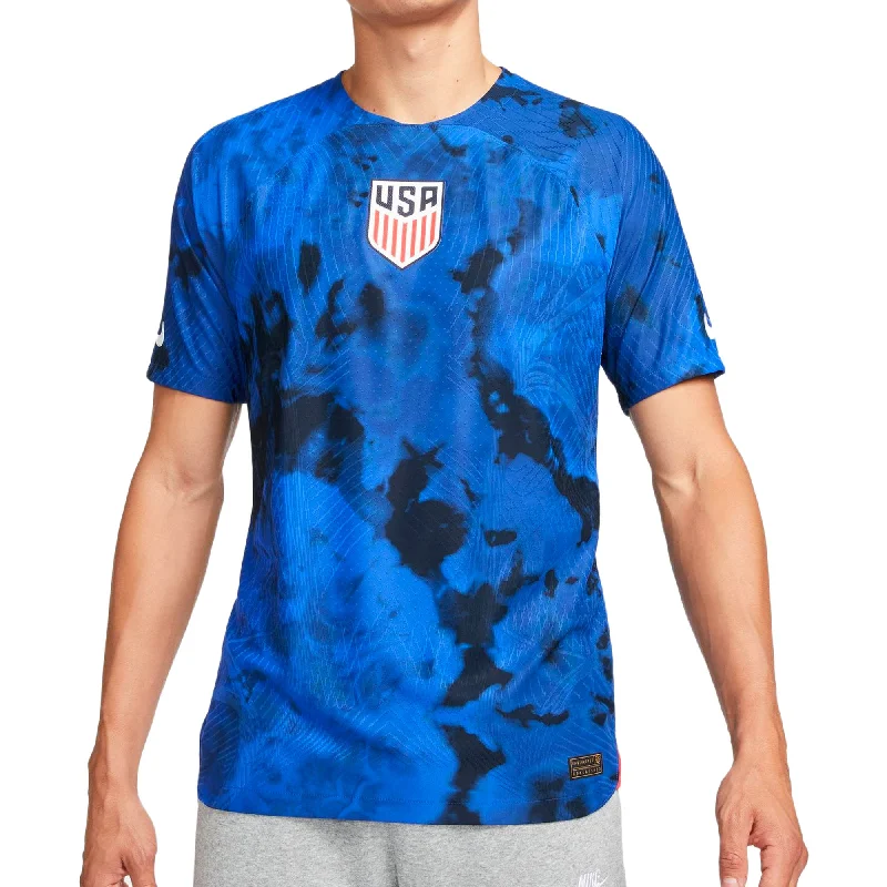 Football Jersey With Heat Resistance-Nike Men's USA 2022/23 Dri-FIT ADV Away Jersey Bright Blue/White