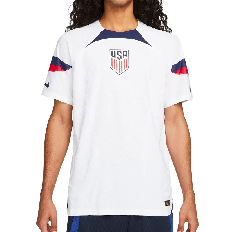 Football Jersey With Patriotic Themes-Nike Men's USA Dri-FIT ADV Home Jersey White/Loyal Blue