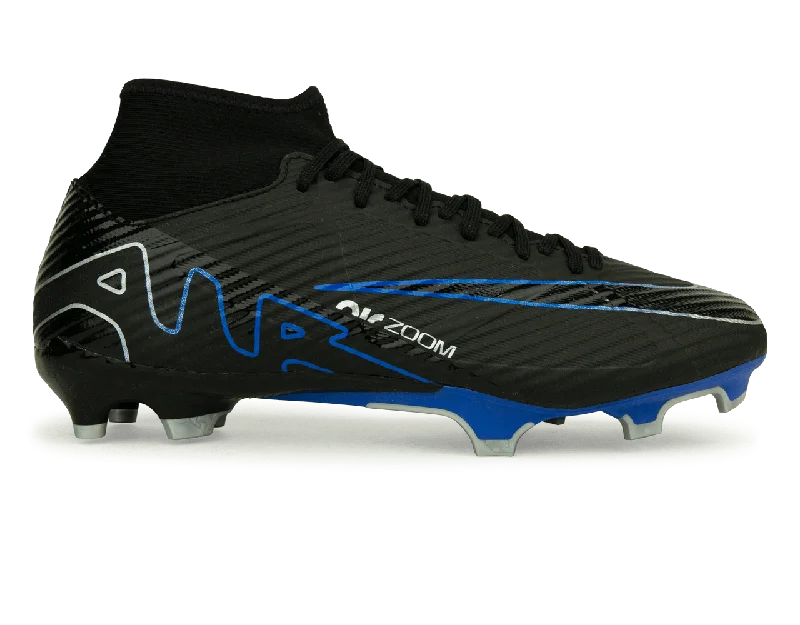 Football Jersey With Cotton Feel-Nike Men's Zoom Mercurial Superfly 9 Academy FG/MG Black/Blue