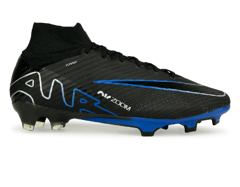 Football Jersey With Stain Resistance-Nike Men's Zoom Mercurial Superfly 9 Elite FG Black/Blue