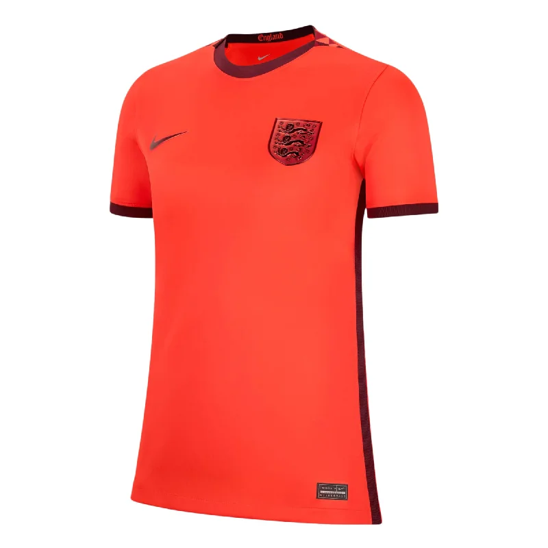 Football Jersey For Bandwagon Fans-Nike Women's England 2022/23 Away Jersey Crimson/Maroon