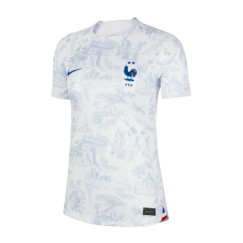 Football Jersey With Walk-On Pride-Nike Women's France 2022/23 Away Jersey White/Game Royal