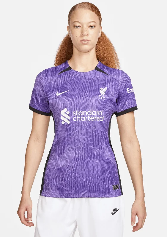 Football Jersey With Cheerleader Vibes-Nike Women's Liverpool F.C. 2023/24 Stadium Third Dri-FIT Jersey <br> DX9835 568