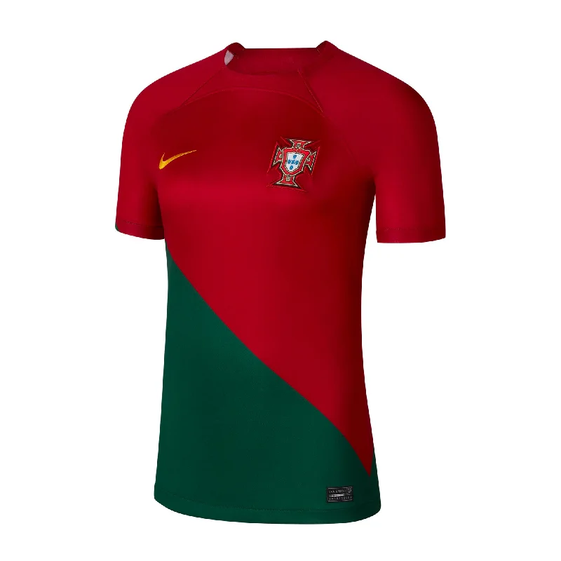 Football Jersey For Ethnic Pride-Nike Women's Portugal 2022/23 Home Jersey Pepper Red/Gold Dart