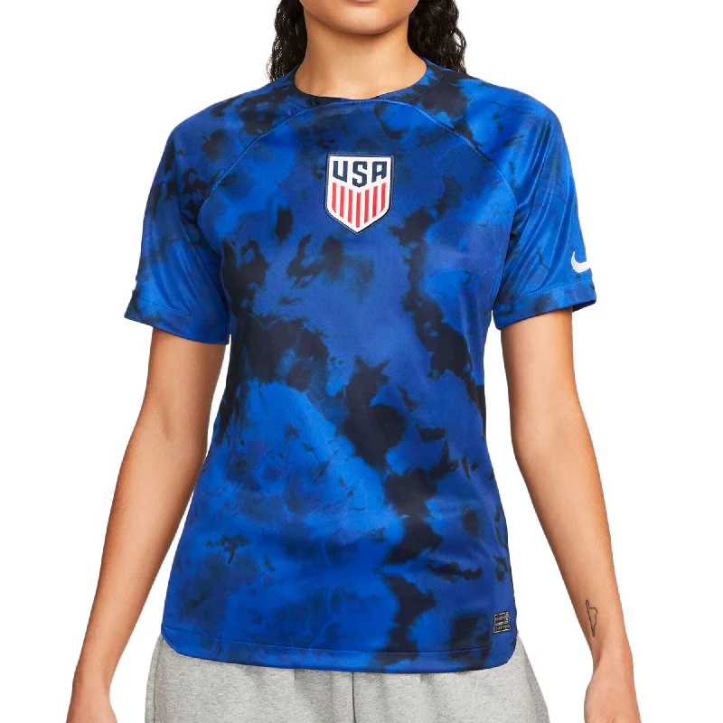 Football Jersey With Locker Room Style-Nike Women's USA 2022/23 Away Jersey Bright Blue/White