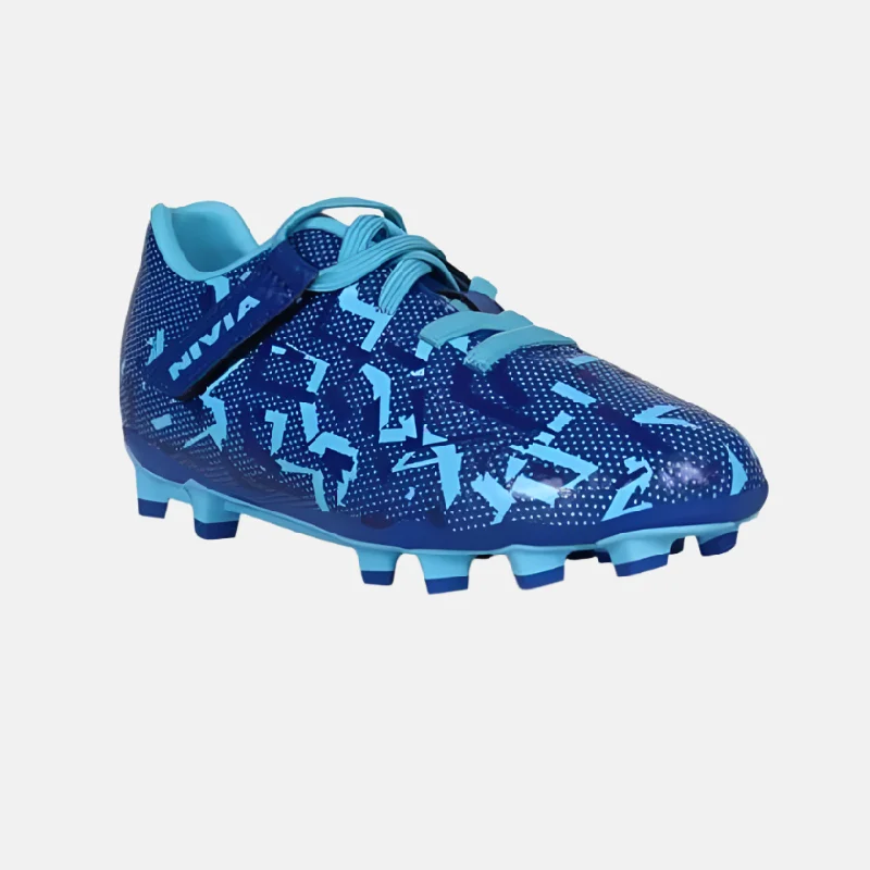 Football Jersey For Women-Nivia Encounter 10.0 Kids Unisex Football Shoes -Royal Blue