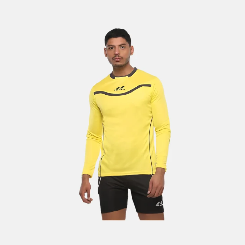 Football Jersey With Couple Sets-Nivia Armour Men's Goalkeeper Jersey -Lemon Yellow/Black