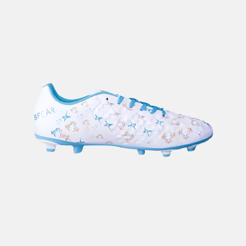 Football Jersey For Authentic Feel-Nivia Spear 2.0 Men's Football Shoes -White/Sky Blue