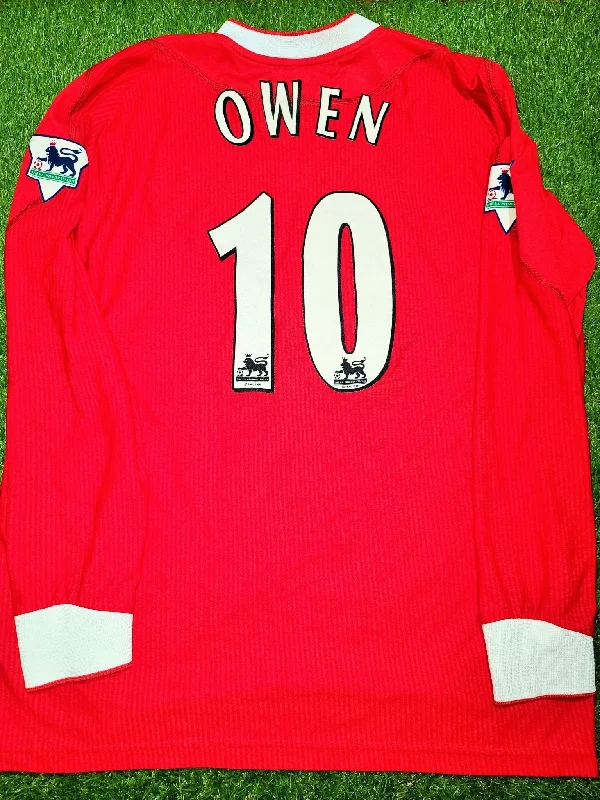 Football Jersey With Snow-Ready Design-Owen Liverpool 2002 2003 2004 Home Long Sleeve Reebok Jersey Shirt Camiseta L