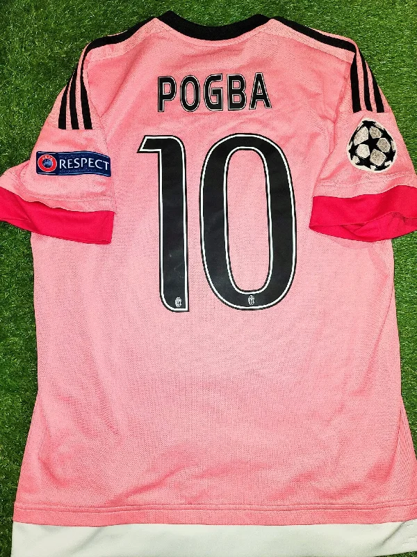 Football Jersey With One-Of-A-Kind Prints-Pogba Juventus 2015 2016 Away Pink Drake UEFA Jersey Shirt Maglia Maillot M SKU# S12846