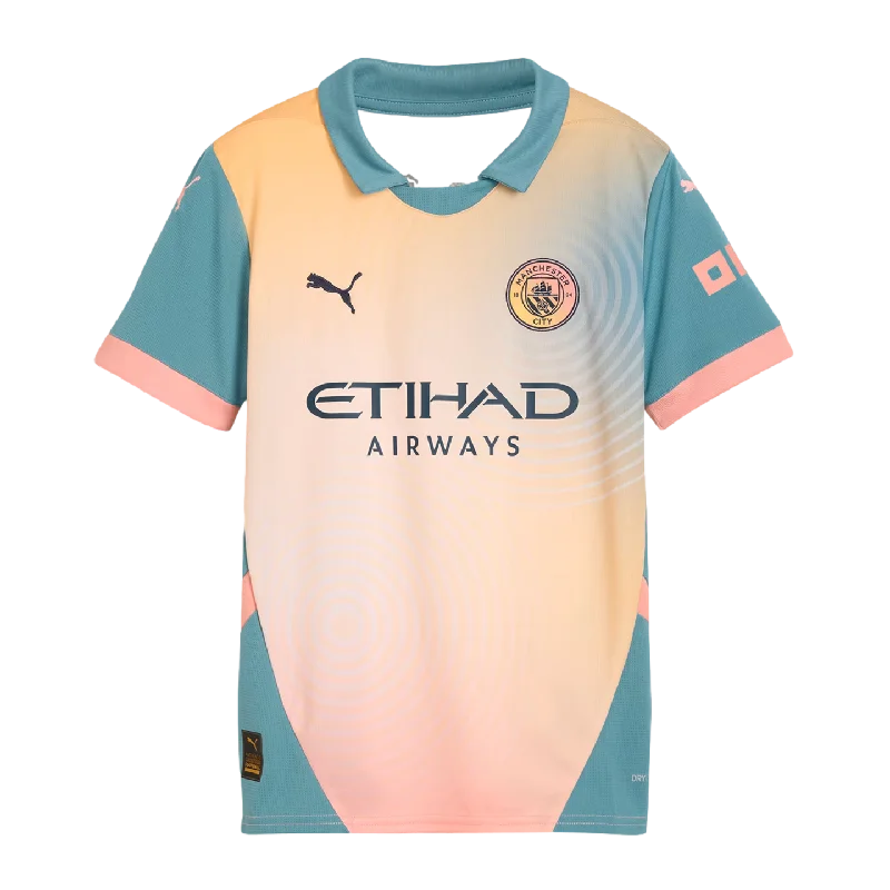 Football Jersey For Rough Tackles-Manchester City 24/25 Youth Fourth Jersey