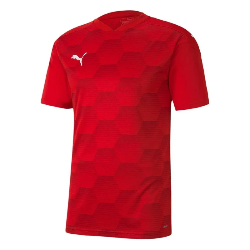 Football Jersey For True Believers-PUMA Kids Team Final 21 Graphic Jersey Red/White